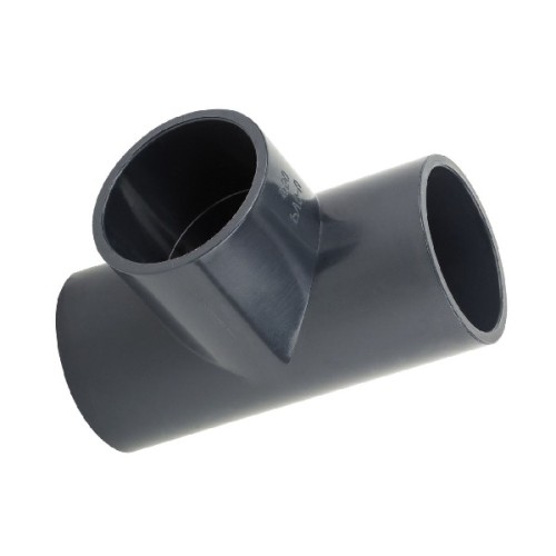 Тройник ПВХ клеевой Дн 63 90гр Ру-16 серый напорный Aquaviva в Красноярске
