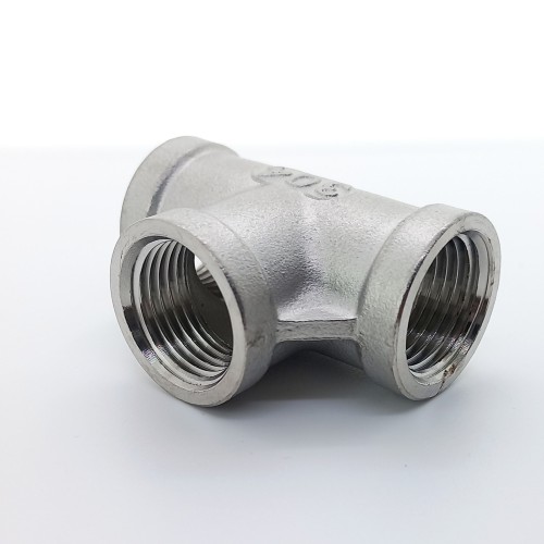 Тройник нержавеющий муфтовый резьбовой соединительный ВР (ВН) Ру 16 AISI 316 15 мм 1/2"