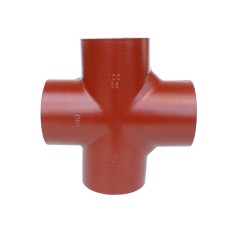 Крестовина чугунная SML Ду 150-100-100 88гр безраструбная Китай