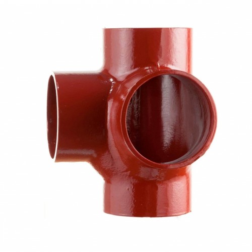 Крестовина двухплоскостная чугунная SML Ду 125-100-100 88гр безраструбная Китай в Красноярске