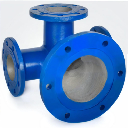 Тройник с пожарной подставкой фланцевый ППТФ Ду 500-200 (L=600-400) ВЧШГ с ЦПП цинк+AL ГОСТ ISO 2531-2012 в Красноярске