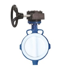 Затвор с чугунным диском и редуктором межфланцевый 2,5 МПа EPDM VP4458 Tecofi 200 мм