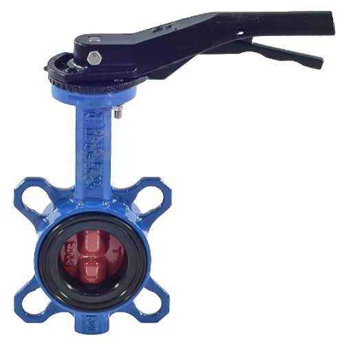 Затвор ручной с чугунным диском и рукояткой межфланцевый 1,6 МПа EPDM VP5445S GGG50 Tecofi 100 мм в Красноярске