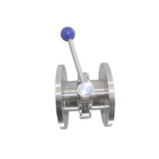 Затвор ручной с нержавеющий диском и рукояткой фланцевый 1,0 МПа NK-DZf NK 25х135 мм